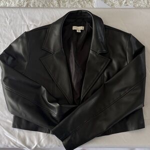 Classic Black Pleather Jacket